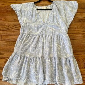 Universal Thread Light Blue Patterned Dress